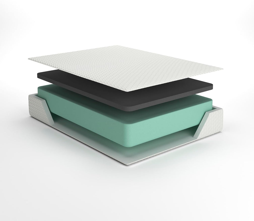 Signature Design by Ashley Chime Memory Foam Mattress, 12 Inch, Queen | Medium Firm comfort and firm support, Cooling knit cover over high-density gel foam, Compressed bed in a box setup