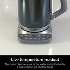 Ninja KT200BL Precision Temperature Electric Kettle, 7-Cup, Blue Stainless | 1500 watts, BPA Free, Hold Temp Setting
