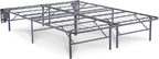 Signature Design by Ashley Mattress Riser Bed Frame, Queen, with Storage | All-in-one mattress riser foundation, 14-inch high storage platform with 12 support legs, Better than a boxspring