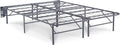 Signature Design by Ashley Mattress Riser Bed Frame, Queen, with Storage | All-in-one mattress riser foundation, 14-inch high storage platform with 12 support legs, Better than a boxspring