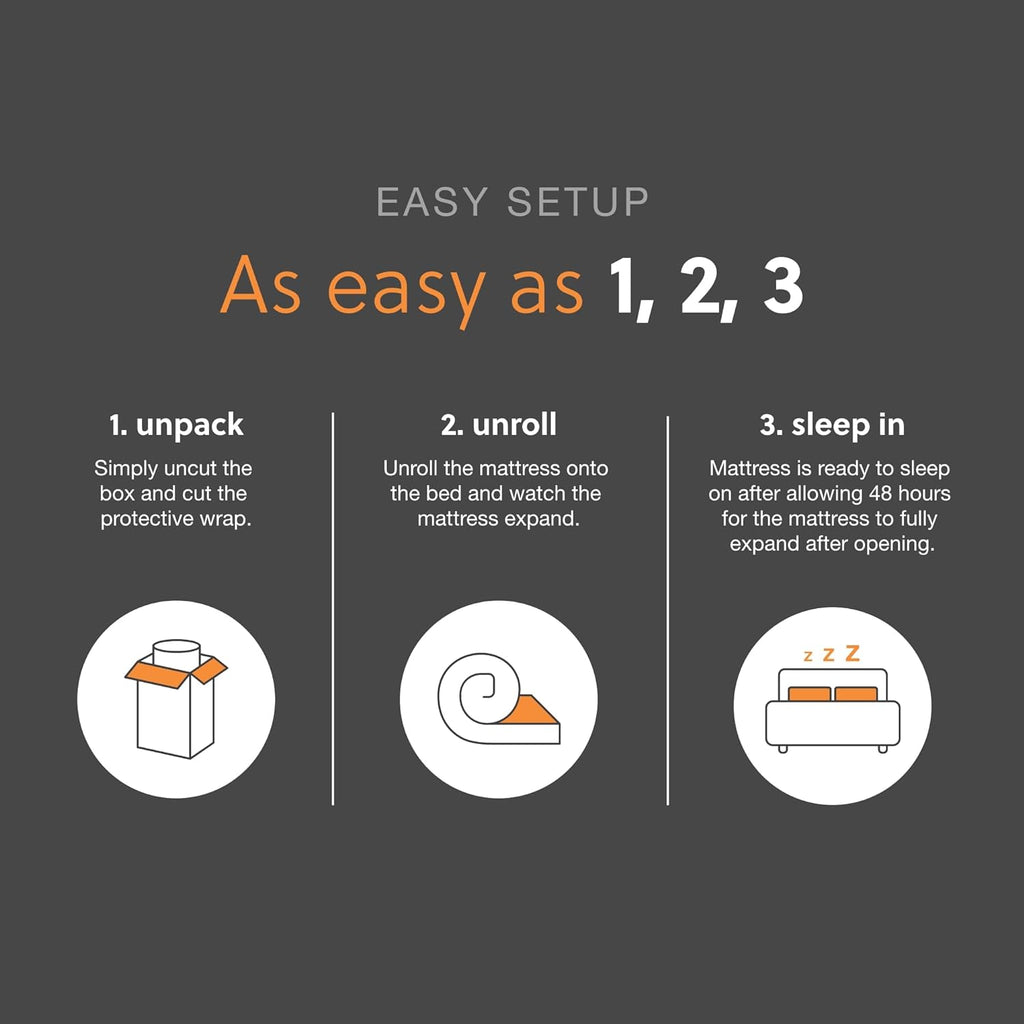 Signature Design by Ashley 8 Inch Memory Foam Queen Mattress in a Box | Medium support with dual-layer construction, Stretch knit cover for easy spot cleaning, Chime Series