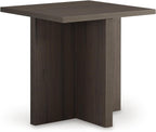 Signature Design by Ashley Zendex Contemporary Table Set with Pedestal Base, Set of 2, Dark Brown
