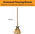 Halloween Decorations Indoor - 49" Animated Floating Lighted Witch Broom
