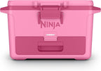 Ninja FrostVault 50qt Hard Cooler w/Dry Storage Drawer Strawberry Rhubarb | Ninja FrostVault keeps food cool, dry & separate under 40°F for days, with 50-qt capacity holding up to 80 cans