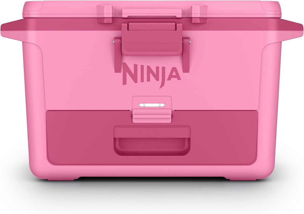 Ninja FrostVault 50qt Hard Cooler w/Dry Storage Drawer Strawberry Rhubarb | Ninja FrostVault keeps food cool, dry & separate under 40°F for days, with 50-qt capacity holding up to 80 cans