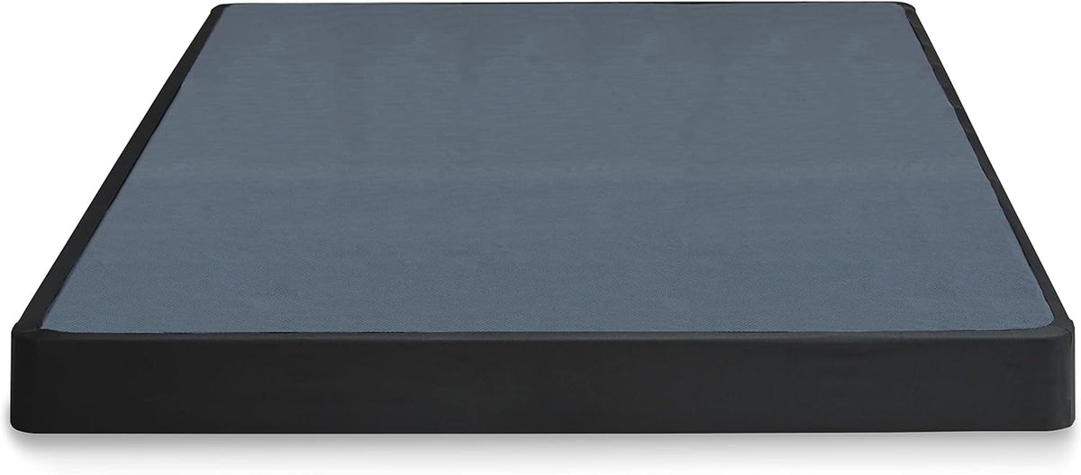Signature Design by Ashley Box Spring, Heavy Duty Low Profile Cal King | Ultra low profile California King foundation, Sturdy metal box spring, Removable black fabric cover, Contemporary bed design