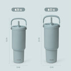 Ello Oasis Go+ 26oz Insulated Stainless Steel Tumbler with Straw,Salt Water