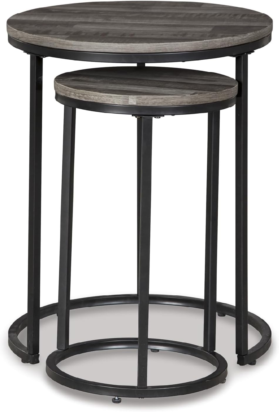 Signature Design by Ashley Gray Round Nesting Tables Set of 2