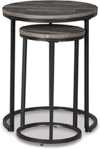 Signature Design by Ashley Gray Round Nesting Tables Set of 2