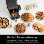 Ninja Air Fryer DoubleStack, 8 Qt, 6-in-1, Black, SL201 | Air fry, broil, roast, bake, reheat, dehydrate, Cooks 4 foods at once, Smart Finish, Match Cook
