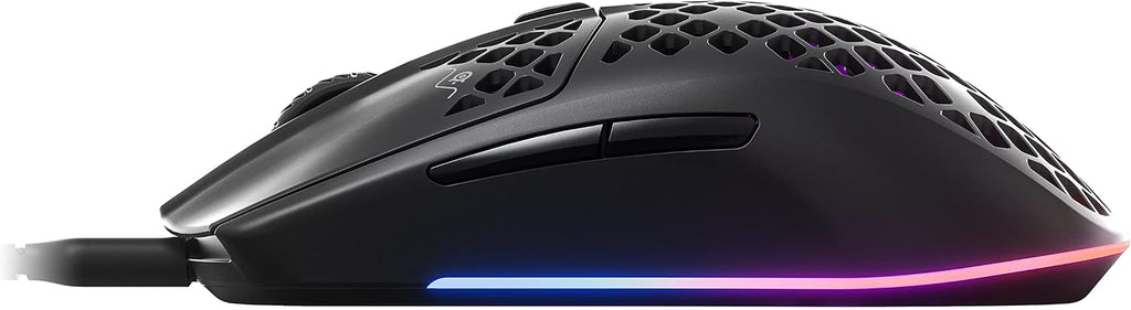 SteelSeries Aerox 3 - Holey RGB Gaming Mouse - Ultra-lightweight Water Resistant Design - 8,500 DPI TrueMove Core Optical Sensor - Onyx