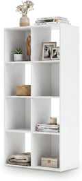 Signature Design by Ashley 8 Cube Organizer Bookcase, White | Durable engineered wood with white laminate, Contemporary styling for bedroom or living room storage, Onita Series