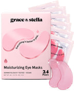 grace & stella Award Winning Moisturizing Under Eye Masks (24 Pairs, Pink)