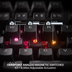 SteelSeries Apex Pro TKL Gen 3 Gaming Keyboard - OmniPoint 3.0 Analog Magnetic Switches, QuickSet Auto-Presets (Rapid Trigger, Rapid Tap/SOCD, Protection Mode), OLED, RGB, PBT, USB-C, English QWERTY