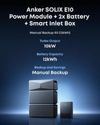 Anker SOLIX E10, Smart Inlet Box and Extra Battery, 12kWh-90kWh