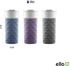 Ello Ogden BPA-Free Ceramic Travel Mug with Lid, Evening Blue, 16 oz