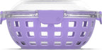 Ello DuraGlass Food Storage Glass Lunch Bowl Container - Meal Prep Container with Silicone Sleeve and Airtight Lid, 5 Cup, Lilac
