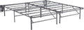 Signature Design by Ashley 2-Piece King Bed Frame Foundation, Gray | Powder-coated metal, Split king layout, 14-inch foundation, Included headboard brackets, Better than a Boxspring Series