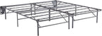 Signature Design by Ashley 2-Piece King Bed Frame Foundation, Gray | Powder-coated metal, Split king layout, 14-inch foundation, Included headboard brackets, Better than a Boxspring Series