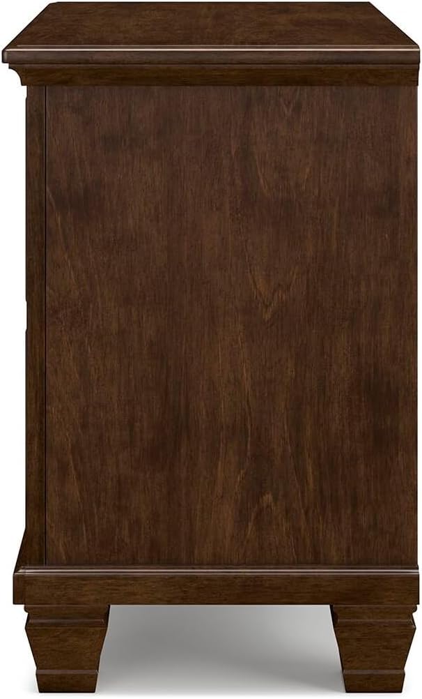 Signature Design by Ashley Danabrin Classic 2 Drawer Nightstand for Bedroom, 26.63" Tall, Dark Brown