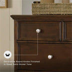 Signature Design by Ashley Traditional 7 Drawer Dresser, Dark Cherry | 62-inch wide dresser made of hardwood solids, birch veneer and MDF substrate, Dark cherry wood finish, Danabrin Series
