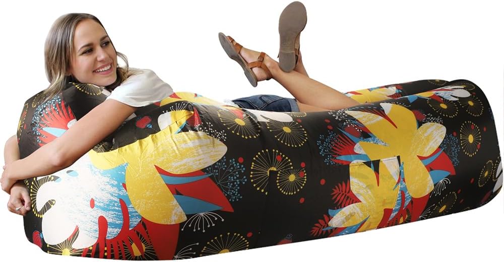 WEKAPO Inflatable Couch Air Lounger Chair - Camping & Beach Accessories, Portable Blow up Sofa for Hiking, Lawn, Indoor/Outdoor Movies & Music Festivals. Lightweight and Easy to Set Up Air Hammock