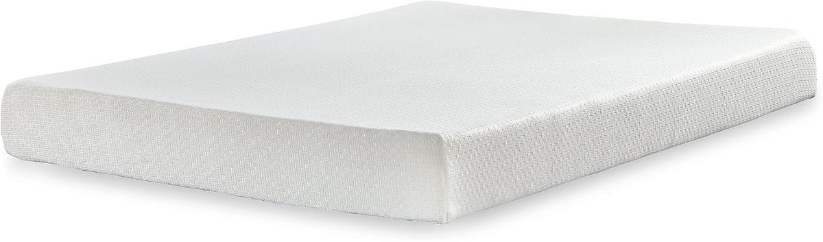 Signature Design by Ashley Queen Size 8 Inch Medium Firm Charcoal Gel & Green Tea Infused Memory Foam Mattress for Pressure Relief, Fiberglass-Free, Mattress In A Box