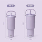 Ello Oasis Go+ 26oz Insulated Stainless Steel Tumbler with Straw, Orchid