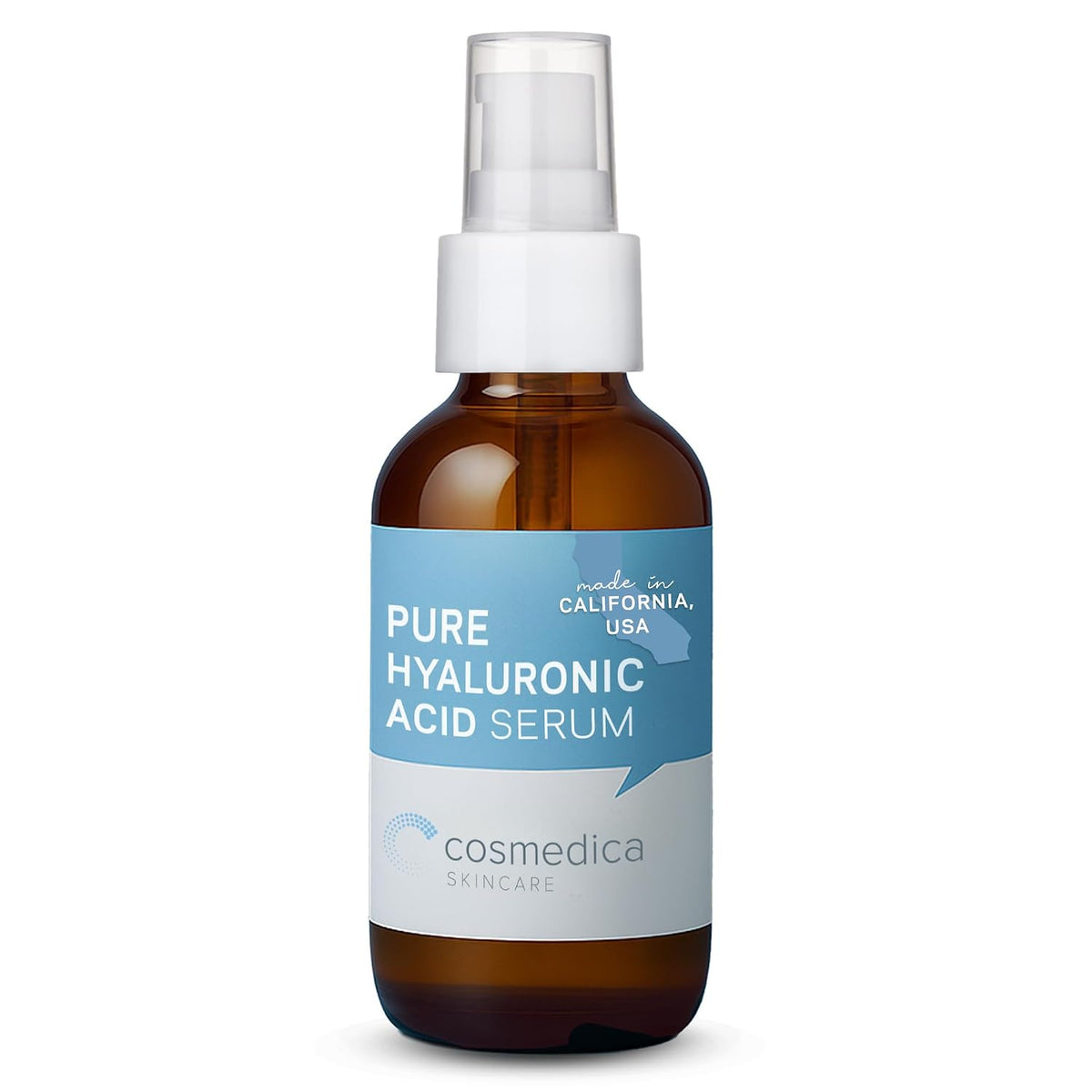 Cosmedica Hyaluronic Acid Serum for Skin 100% Pure-Anti-Aging Serum - Intense Hydration + Moisture, Non-greasy, Paraben-free Hyaluronic Acid for Your Face (Pro Formula) 2oz