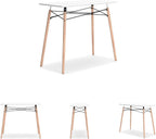 Signature Design by Ashley Jaspeni Industrial Home Office Desk, Painted White Top, Black Metal Framework, Wood, 36" W x 18" D x 29.75" H, White & Light Brown