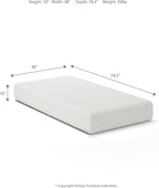 Signature Design by Ashley Chime Twin Memory Foam Mattress 10 Inch