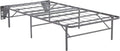 Signature Design by Ashley Better than a Boxspring Twin Bed Foundation | Gray powder-coated metal, 14-inch height for spacious under-bed storage, Headboard brackets included