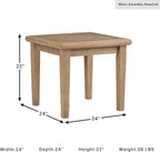 Signature Design by Ashley Gerianne Outdoor End Table, Eucalyptus Wood | Weather-resistant 5-step protective coating, Spacious 24-inch square slatted top, Sturdy 22-pound frame with tapered legs