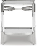 Signature Design by Ashley Chaseton Modern Glam Accent End Table, Silver Finish