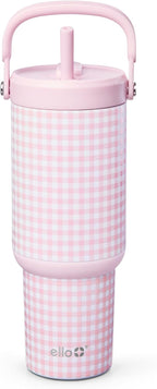 Ello Oasis Go+ 26oz Insulated Stainless Steel Tumbler with Straw, Pink