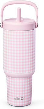 Ello Oasis Go+ 26oz Insulated Stainless Steel Tumbler with Straw, Pink