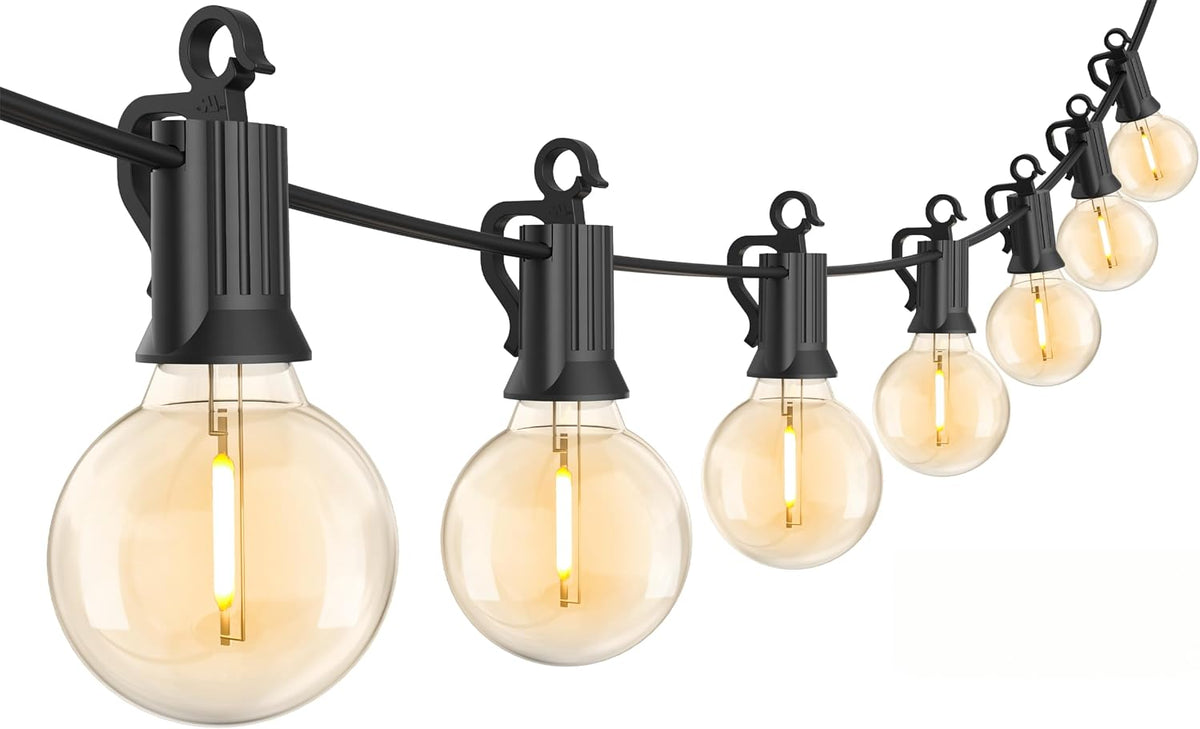 Brightown Outdoor String Lights, 29FT G40 LED IP65 Waterproof Patio Lights