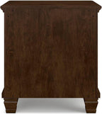 Signature Design by Ashley Danabrin Classic 2 Drawer Nightstand for Bedroom, 26.63" Tall, Dark Brown