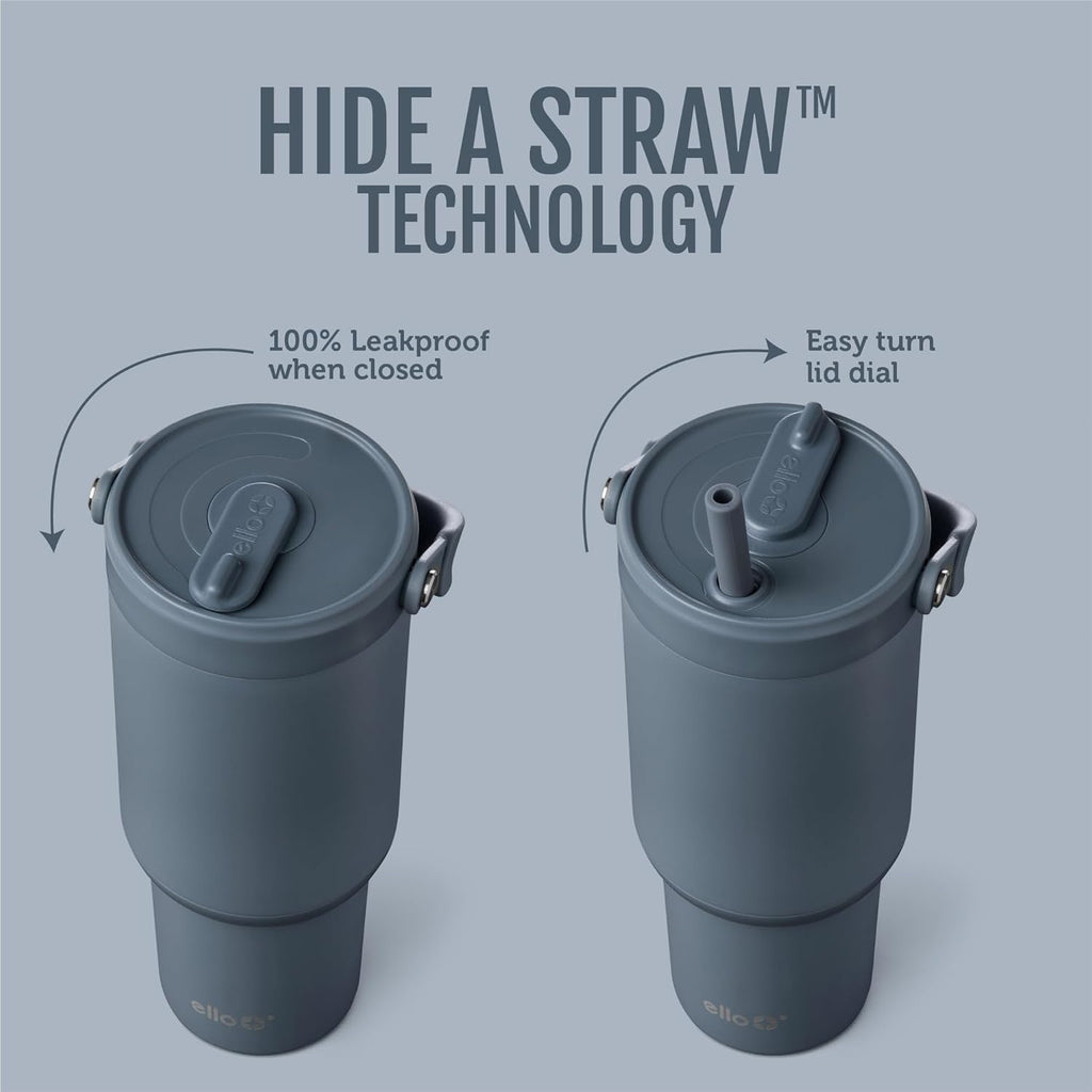 Ello Oasis Go+ 26oz Insulated Stainless Steel Tumbler with Straw, Horizon