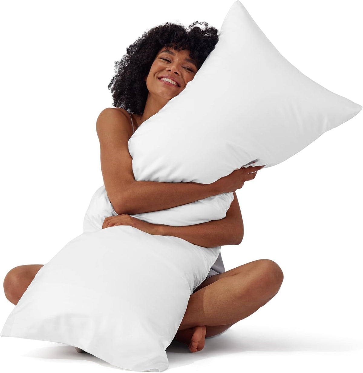 Bedsure Satin Pillowcases Queen Set of 2, Similar to Silk Pillow Cases Pink