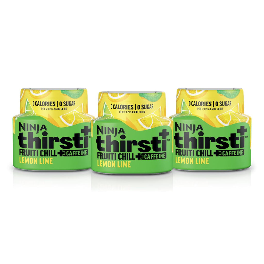 Ninja Thirsti Flavored Water Drops, Fruiti Chill+ Lemon Lime, Zero Calories | Zero Sugar, 3 Pack, Compatible with All Ninja Thirsti Drink Systems - WC1000, WC2000 & WC3000 Series, WCFLELIAM