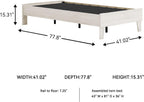 Signature Design by Ashley 6 Drawer Dresser for Bedroom, Light Natural Oak | Textured-grain engineered wood, 6 smooth-glide vinyl-wrapped drawers, Dark pewter pulls, Socalle Series