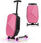 Suitcase Scooter,Ride on Suitcase for Kids,2in1 Hardside Scooter Luggage