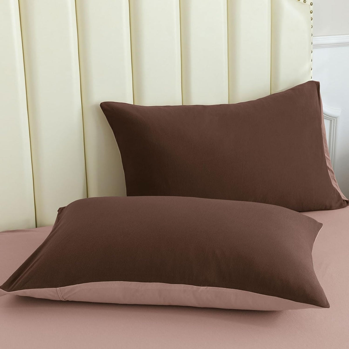 PURE ERA Jersey Knit Pillow Cases Solid Sage Green Standard