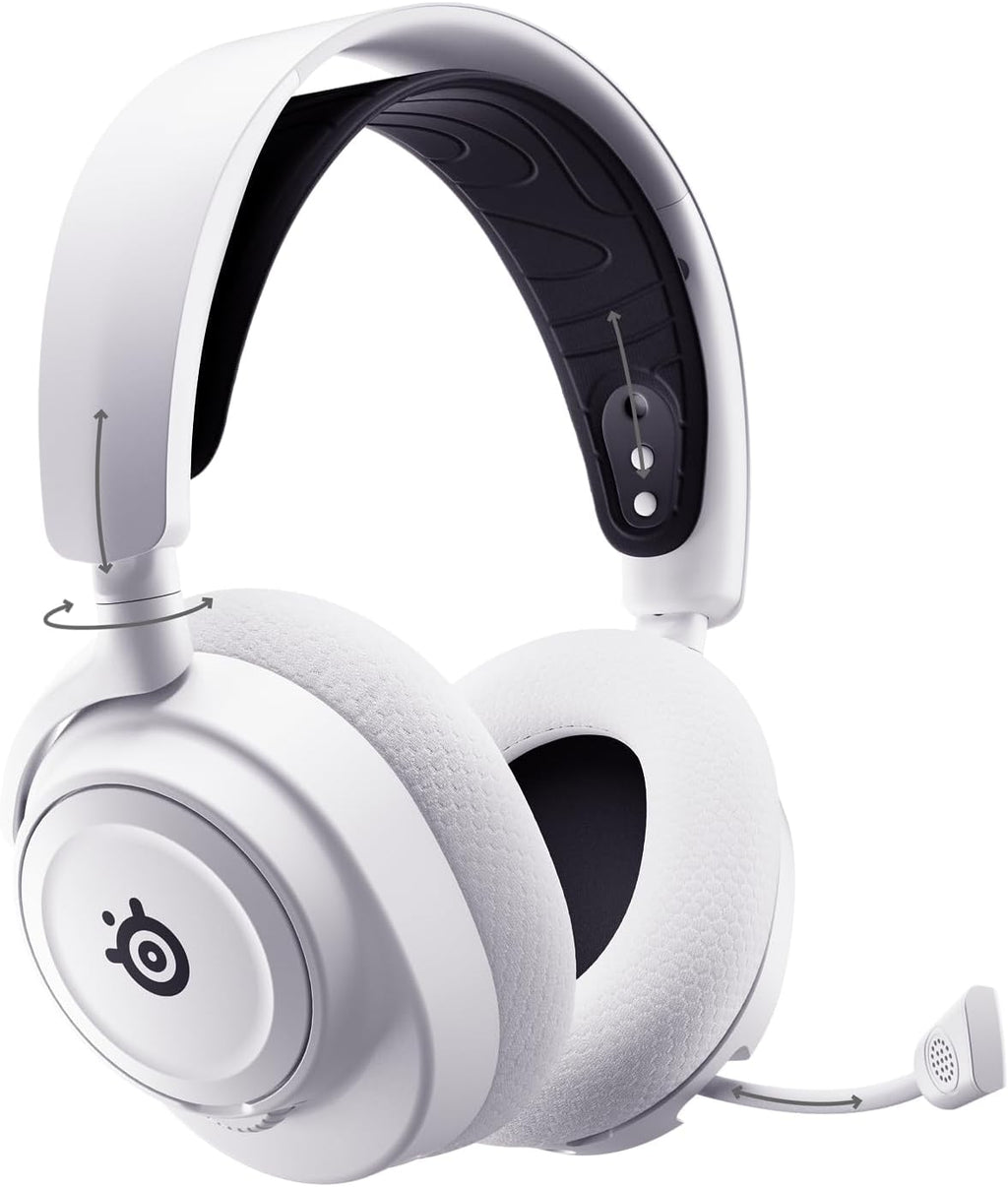 SteelSeries Arctis Nova 7X Wireless Xbox Series X/S Gaming Headset - Neodymium Magnetic Drivers - Dual Wireless Xbox & Bluetooth Audio - 38H USB-C Battery - AI Mic - Supports PS5, PC - White