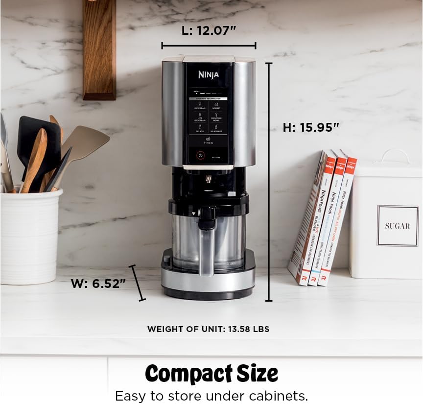 Ninja® CREAMi® 7-in-1 Ice Cream Maker, Ice Cream, Gelato and more, NC301 | Ninja CREAMi transforms frozen bases into ice cream, sorbet and milkshakes at a button touch, from healthy to indulgent.