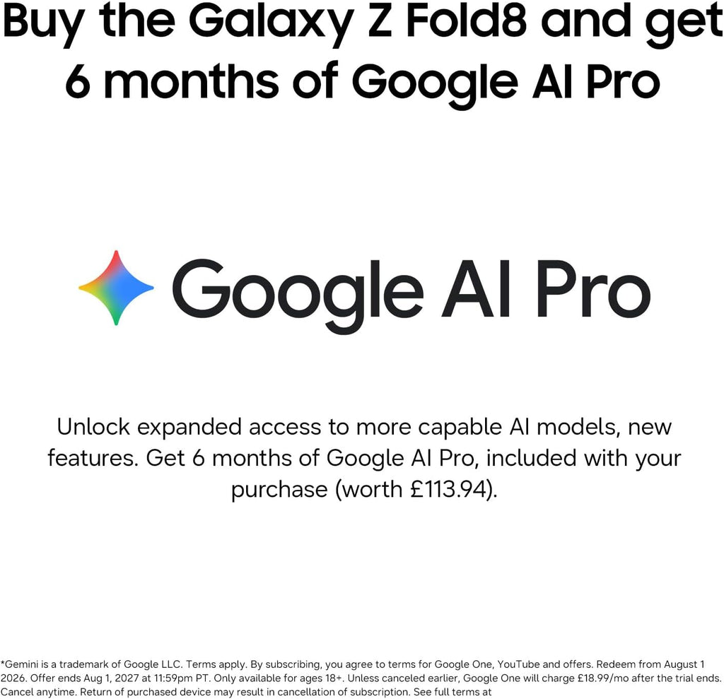 Samsung Galaxy Z Fold8 Smartphone, 512GB Storage, 12GB Memory, Graphite