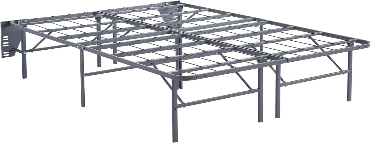 Signature Design by Ashley 1-Piece Box Spring Alternative Full Bed Frame | Box spring alternative, 14-in height, Under-bed storage, Tool-free setup, Included brackets, Better than a Boxspring