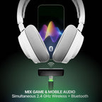 SteelSeries Arctis Nova 7X Wireless Gen 2 - Xbox Headset - Gaming Headset - Mobile App Control - 50+ HR with Fast Charge - Compatible with Xbox PC, Switch & More - Mixable 2.4GHz/Bluetooth - White