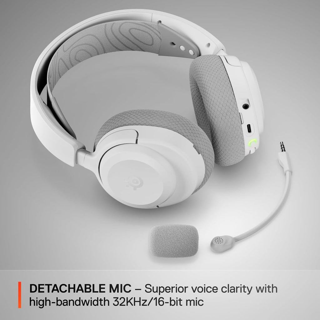 SteelSeries Arctis Nova 3P Wireless - PS5 Headset & PC Gaming Headset - Mobile App Control - 40 HR Battery with fast charging - Compatible with PlayStation, PC, Switch - 2.4GHz/Bluetooth - White
